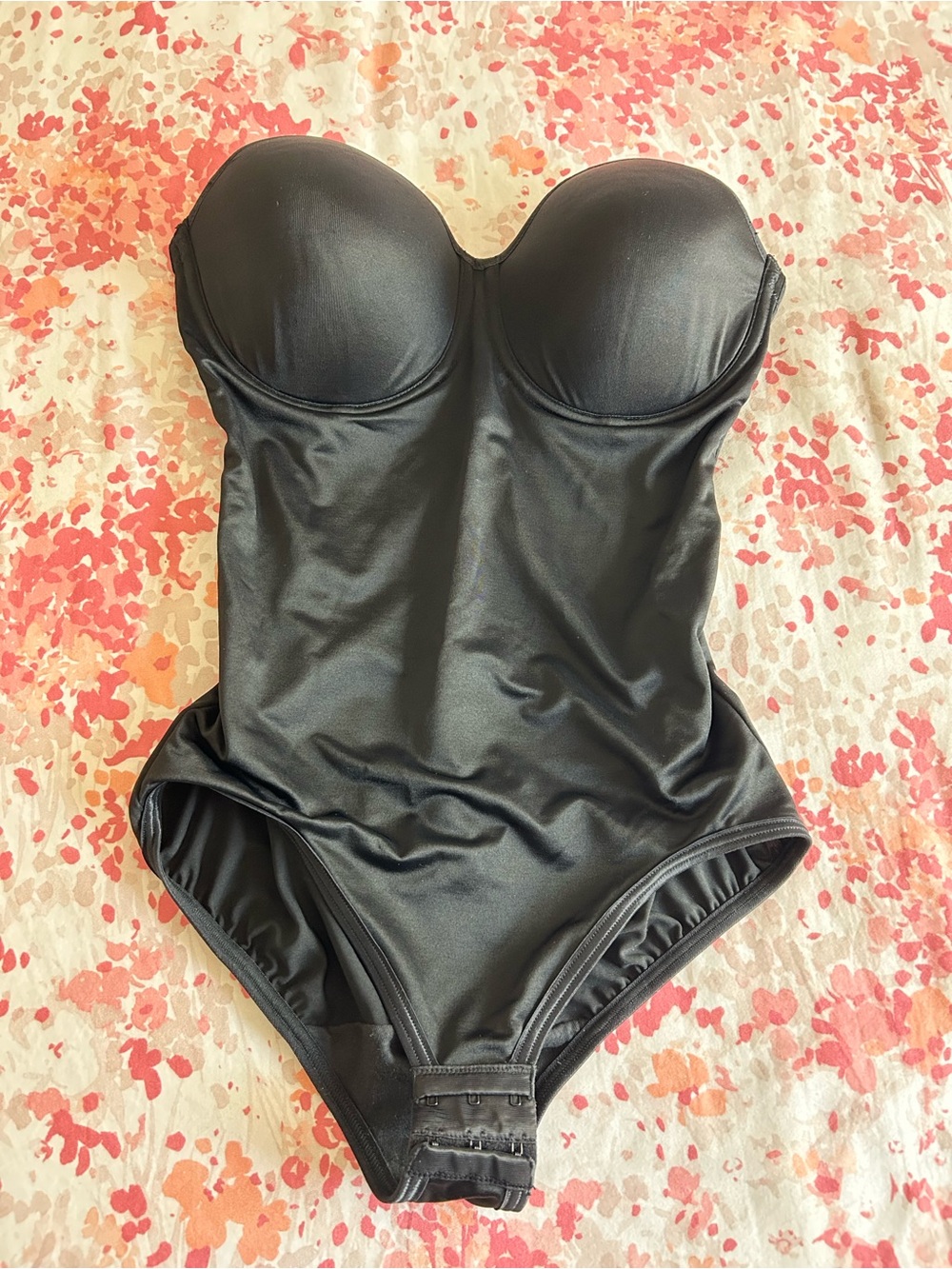 Maidenform Black Strapless Shapewear Bodysuit 36D